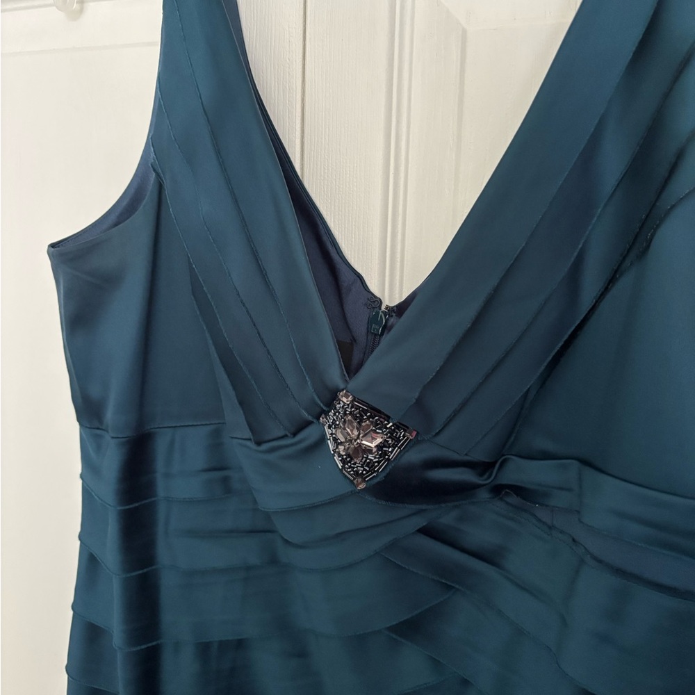 Prom dress.  Elegant Teal Sleeveless Dress